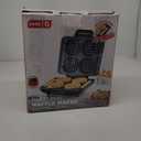 DASH Multi Mini Waffle Maker - Four 4 Waffle Molds, Nonstick Waffle Iron with Quick Heat-Up, Nonstick Surface - Perfect Mini Waffle Maker for Kids and Families, Just Add Batter (Graphite)