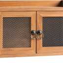 COLLECTIVE HOME - Storage Cabinet, Mini Countertop Cabinet, Wood Organizer for Kitchen Living Room Bedroom Bathroom Office with Magnetic Door, 14.5 x 6.5 x 10 (Brown)