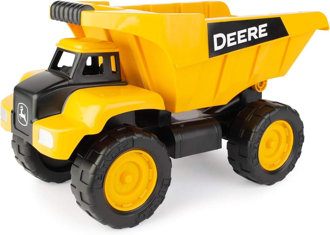 TOMY John Deere Big Scoop Dump Truck Toy with Tilting Dump Bed - 15 Inch - Sandbox Toys for Outside- Kids Outdoor Toys - Ages 3 Years and Up