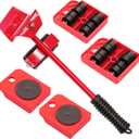 Furniture Lifter Tool Set with Wheels  Heavy Duty Furniture Movers, Sliding Furniture for Hardwood Floors and Carpets, Easy to Use Furniture Sliders for Home, Office, and Appliance Moving