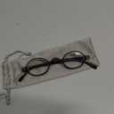BLUELESS Vintage Round Reading Glasses Professor Readers Small Lenses (Grey Frame, +1.00)