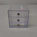 iDesign 3-Drawer Stackable Makeup Organizer - Clear Plastic Drawers for Bathroom, Vanity, or Desk