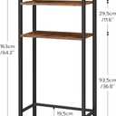 HOOBRO Over The Toilet Storage, 3-Tier Bathroom Organizer Shelf Over Toilet, Freestanding Bathroom Storage Shelves, Space Saver, Easy to Assemble for Room, Rustic Brown and Black BF41TS01