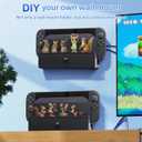 Lodaxu Wooden Wall Mount for Nintendo Switch 2/Switch/OLED and Dock, Drawer-Style 12 Game Card Holder Bracket, Multifunctional Stand for Switch 2 Accessories, Game Console Organizer Near TV