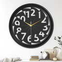 Axioglo Modern Metal Wall Clock,Silent Non-Ticking, Battery Operated Clock with Hollow-Out Design, Decorative Clock for Living Room, Bedroom, or Office Wall Decor-18”