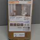 Jilron Accordian Door Curtain,Install Adhesive Track 100% Blackout Doorway Curtains,Suitable for Bedroom,Closet,Interior Room Divider,Cream Yellow 43" W×78" L,1 Piece