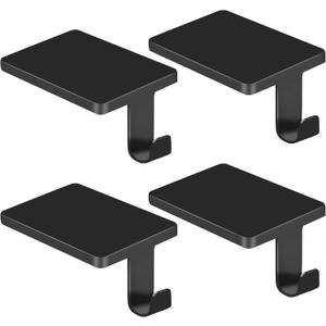 6 Pcs Black Christmas Metal Stocking Holders, Non-Slip Heavy Duty Mantle Hangers Weighted Iron Hooks for Fireplace Tabletop Shelf Xmas Holiday Decoration