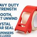 Heavy Duty Clear Packing Tape with Dispensers (6 Rolls, 1.88 x 25 yd)  Strong Shipping Tape for Moving, Holiday Gift Wrapping, Mailing & Everyday Packing