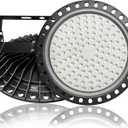 Viugreum 500W UFO LED High Bay Light, 50000LM 6000K-6500K Daylight White Ultra Thin LED Warehouse Lighting, IP65 Waterproof Commercial Bay Lighting for Garage Barn Workshop Residential