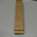 Large Wooden Spoons for Cooking, 2Pack Natural Teak Wood Cooking Spoon Set, Non-Stick Slotted and Corner Spoon, Heat-Resistant Wooden Spatula Spoon for Serving and Mixing