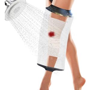 KEEFITT Knee Cast Cover for Shower, Waterproof Shower Protector for ACL Surgery, Wound, Burns Watertight Protection (New M2)