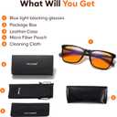 PC Gaming & Computer Glasses | 100% UV400 Protection (99.8% Lab Verified) | Ultra-Light Swiss-Designed Polycarbonate Frame