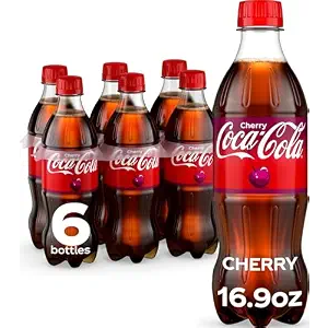 Coca-Cola Cherry Soda Soft Drink Bottles, 16.9 fl oz, 6 Pack, May 25 2026