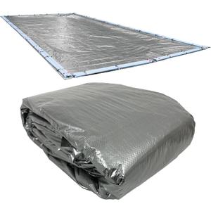 Pool Mate 16 x 36 ft Classic Silver Winter Pool Cover for Inground Pools, 5 ft Overlap (21 x 41 ft Cover Size), Solid 8 x 8 Scrim, 2.36 oz/yd2,  Style: 551636RA