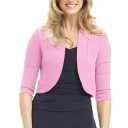 Womens Summer Cropped Cardigan (XL, Pink)