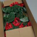 Hananona 6 Pcs Artificial Geranium Flowers for Outdoors Geranium Silk Red Flower Outdoor UV Resistant Garden Plants Faux Flowers for Christmas Home Kitchen Table Centerpieces Decor (6, Red)
