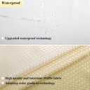 YI & ZE Waffle Weave Shower Curtain with Snap-in Fabric Liner Set, Hotel Style, Slub Textured Shower Curtain, 12 Metal Hooks Included, Waterproof Washable Heavyweight Fabric, Yellow, 72" W x 72" H