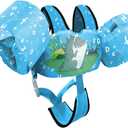 Chriffer Kids Swim Vest Life Jacket for 30-55 Pounds Boys and Girls, Toddler Floaties with Shoulder Harness Arm Wings for 2,3,4,5,6,7 Years Old Baby (Blue Green)