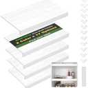 DOFOPO Wire Rack Covers, PVC Wire Shelf Covers for Pantry 35" W X 16" D | 5PCS White Shelf Covers for Wire Shelving Tool-Free Closet Shelf Liners Cover for Cabinet Kitchen Prevent Slipping Waterproof