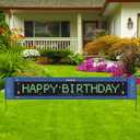 Large Video Game Happy Birthday Banner Videogame Baby Shower Party Decorations Level up Gaming Themed Birthday Outdoor Indoor Yard Lawn Garden Decoration 9.8 x 1.6 ft