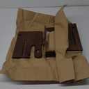 TESLYAR Wood Phone Docking Station with Drawer - Nightstand Organizer - Desk Organizer for Husband - Birthday Gifts for Men, Dad, Anniversary Idea, Key Holder Stand Watch & Accessories (Bourbon Brown)