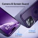 Magnetic Invisible Stand Designed for iPhone 16 Pro Case [Military Drop Protection] [Compatible with MagSafe] Shockproof Slim Translucent Matte Cover for iPhone 16 Pro Phone Case 6.3", Purple