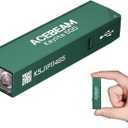 ACEBEAM Keylite 500 High Lumens Keychain Flashlight Rechargeable, Ultra-Compact Flat Pocket EDC Flashlight with Dual LEDs, 6 Modes, Type-C Charging, Small MINI Flash Light for Emergency, Home, Outdoor (Teal)