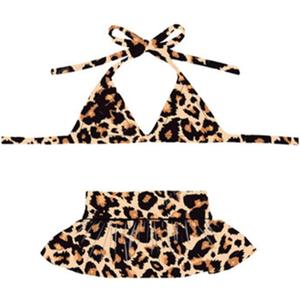 Dog Bikini Swimsuit Summer Puppy Bathing Dress Beach Clothes Cat Costume for Puppy Dog Cat (L, Brown Leopard)