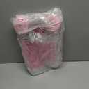 Wesnoy 24 Pcs Pink Bow Clear PVC Gift Bags with Handle Coquette Bowknot Party Favor Pink Plaid Bow Candy Treat Tote Bags for Birthday Party