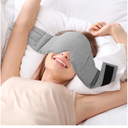 FRESHME Weighted Eye Mask for Sleeping - Gray Blackout (0.7lb/11oz) Cotton Heavy Weighted Eye Pillow for Men Women, Oversize Large Soft Sleep Face Eyes Cover with Nose Pad for Sidesleeper