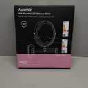 Auxmir 1X/30X Wall Mounted Lighted Makeup Mirror, 8" 3200 mAh Rechargeable Double-Sided Magnifying Mirror, Touch Dimmable 3 Color Lights, 360 Rotating Foldable 14.5" Extension Arm, Brushed Nickel