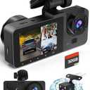 Dash Camera for Cars,4K Full UHD Car Camera Front Rear with 32GB Card,Built-in Super Night Vision,2.0'' IPS Screen,170Wide Angle,WDR, 24H Parking Mode, Loop Recording (Black)