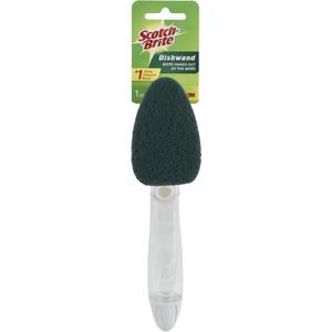 Scotch-Brite Soap-Dispensing Dishwand, 2.5 X 9.5, Yellow/Green, 4/Carton
