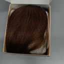 EINAEY Clip in Bangs, 100% Real Human Hair Fake Clip on Bangs Hairpieces for Women French Bangs Light Brown Fringe with Temples Curved Curtain Bangs for Daily Wear