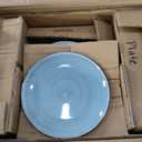 vancasso Bonita 10.5 Inch Ceramic Dinner Plates and Bowls Set of 6, Cool Colors Microwave and Oven Safe, Durable Glaze Resists Scratches and Chips, Set of 6 Stackable, Colorful Bonita Design, Salad Plates