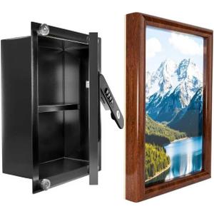Hidden Wall Safe with Decorative Picture Frame - Invisible Security Storage for Jewelry, Cash, Passports | Easy to Mount, 16x20 Standard Size, Lockable Design to Protect Valuables at Home/Office