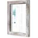 AAZZKANG Large Wall Mirrors with Rustic Wood Framed 28"x20" Rectangle
Decorative Farmhouse Bedroom Bathroom Living Room Entryway
