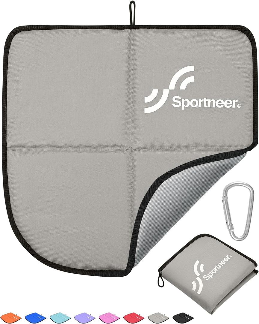 Sportneer Sitting Pad, Lightweight Waterproof Folding Seat Pad for Backpacking, 15.75'' x 15.75'' Portable Camping Seat Mat for Hiking, Picnics & Outdoor Use (Grey)