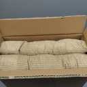 Arlee Chair Cushions for Dining Chairs, Set of 2 - Memory Foam Chair Pads, Non-Skid Backing - Durable Thick Seat Cushions for Kitchen, Office, Patio, 15.5" L x 15.5" W, Bamboo Tan