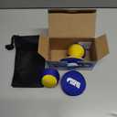 SYNCFUN 4 Pcs Skip Water Balls,Splash Water Bouncing Balls with Mesh Bag, Beach Toys for Kids, Pool Toys for Friends and Family, Fly Swimming Game Adults, Boys,Teens, Great for All Ages (Yellow, Blue)