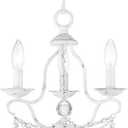 Livex Lighting 6423-60 Chesterfield 3 Light Mini Chandelier, Antique White