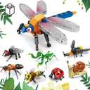 KAZI Bugs Building Toy Set,Insect Collection Building Blocks Including 8 Different Bug,STEM Toys for Kids Age 8 and Up,Play and Display Gift Idea for Boys & Girls,Ideal Gifts for Birthday Valentines