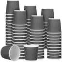 24 Pcs Disposable Espresso Coffee Cups Ripple Corrugated Paper Insulated Hot Cups for Party Cold Drinks Hot Beverage Tea(Gray)