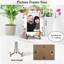 Autumn Leaves Pumpkin Wooden Photo Frame, 4x6 Picture Frame with Stand for for Fall Gifts Desktop Use, Home Office Desk Decorations, Appreciation Gifts For Dad, Mom, Grandparents