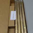 Heavy Duty Curtain Rods for Windows 66 to 120 Inch, 1 Inch Gold Curtain Rod Adjustable, Decorative Long Curtains Rods with Metal Finials, Easy Installation and Modern Design (A2,Gold,30"-120")