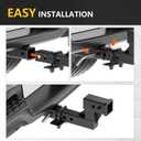 YZONA 2-Inch Trailer Receiver Hitch Riser & Extender, 4.4" Rise/Drop, Solid Tube, Extension Length Options 5", 6", 8", 9", 7500 lbs Towing Capacity, Matte Black