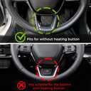 Steering Wheel Cover Trims for Honda Civic 2022-2026, for CRV CR-V 2023 2024 2025 2026 Accessories Car Sporty Interior Decal (Black)