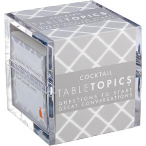 TableTopics Cocktail Question Card Game  135 Conversation Starter Cards Featuring Questions, Facts, Quotes, and Mixed Drink Recipes, Fun Party Game for Adults