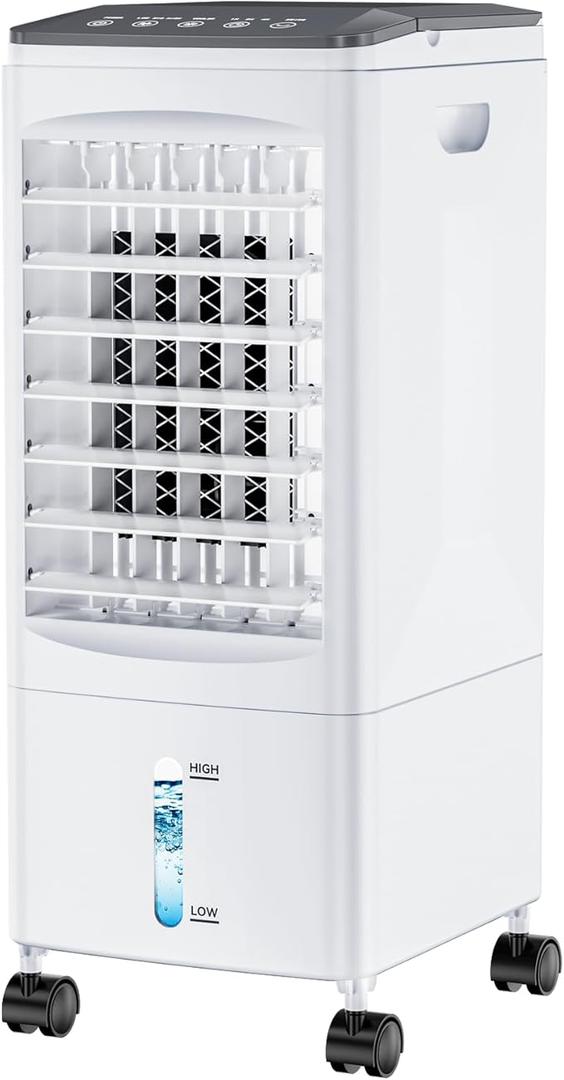 Portable Air Conditioners, 1.45 Gal Evaporative Air Cooler, Portable AC Cooling Fan w/ 3 Spds & Cooling Mode & Timer, Swamp Cooler w/Remote, Windowless Air Conditioner Portable for Room Home