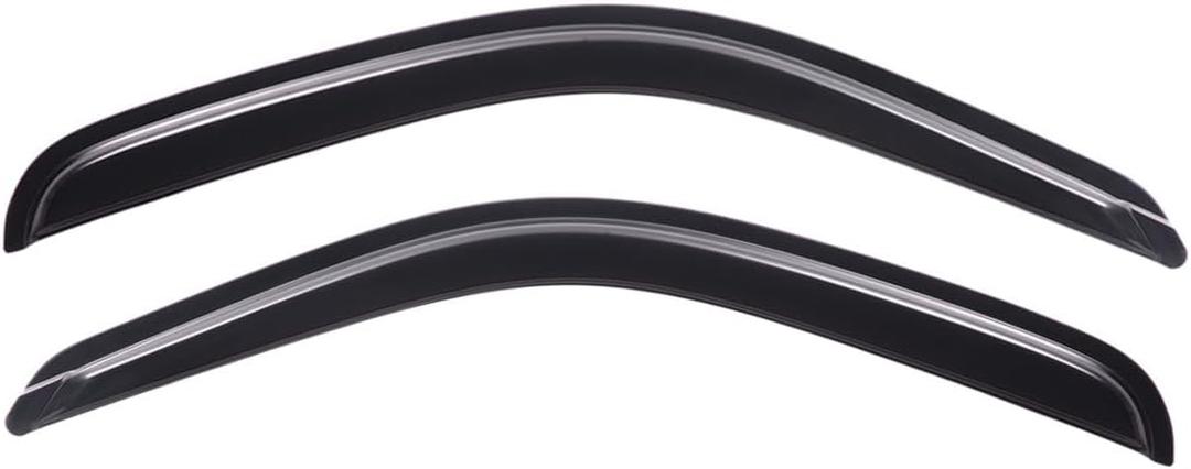 Lightronic Extra Durable Outside-Mount Auto Vent Window Visor, Fit 1995-2004 Toyota Tacoma Regular Cab/XtraCab, UV Protection Rain Guard, Original Wind Deflector, No-Drill Install, Dark Smoke, 2-Pcs